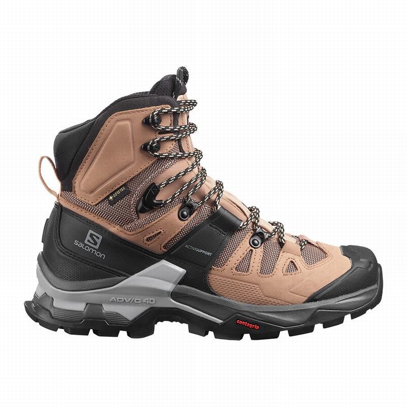 Bottes De Randonnée Salomon Femme Marron / Noir - Salomon QUEST 4 GORE-TEX - France (6108-DRJBC)